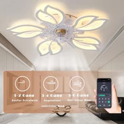 Stille LED Plafondventilator met Dimbare Verlichting en Afstandsbediening — thumbnail 4