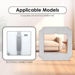 Wasbare dweildoeken - geschikt voor ECOVACS Winbot Mini-W - MINIT - WINBOT MINI - voor robotstofzuiger accessoires - Microvezeldoeken - Reinigt vlekken en stof - Vervangende doeken - 210*216MM - 12 pack — thumbnail 3