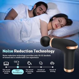 Spiermassagepistool, deep tissue massagepistool, uitgerust met 6 snelheden en 4 verwisselbare massagekoppen, draagbare elektrische massage-apparaat, verlicht snel spierpijn. — thumbnail 2