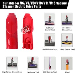 2-delige Clipvergrendeling Knopen met Veer - Geschikt voor Dyson V7 V8 V10 V11 V12 V15 Stofzuigers, Duurzame Vervangende Onderdelen — thumbnail 2