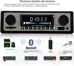 Autoradio Bluetooth 5.0 Autoradio Bluetooth, 1 DIN Autoradio Handsfree Geschikt voor 9-12V Auto FM-radio, Ondersteunt 2 USB/AUX/SD/TF/MP3 1 DIN Autoradio Ondersteunt iOS/Android — thumbnail 5