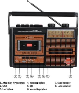 Cassette Speler - Walkman - Zwart en Bruin — thumbnail 5