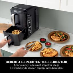 Verticale Friteuse met Dubbele Lades en 6 Kookfuncties, 7,6 Liter Inhoud, Energiesparend Design — thumbnail 2