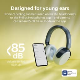 PHILIPS TAK5500RT/00 draadloze over-ear-kinderkoptelefoon - Noice Canceling Pro - veilig want volumebeperking 85dB - Draadloos audio delen - Opvouwbaar - App bestuurbaar/instelbaar — thumbnail 3