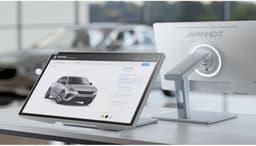 JAPANNEXT Touchscreen Monitor Wit 27" IPS WQHD (2560x1440) met verstelbare arm | JN-IPS27WQHDR-C65W-FLD-T — thumbnail 4