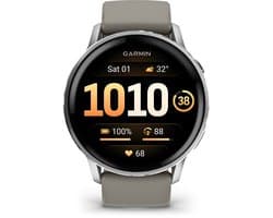 Garmin Venu 4 - Multisport smartwach - 45 mm - AMOLED - GPS - Zilverkleurig/grijs