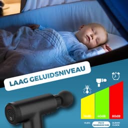Palmwood Massage Gun - Massage Apparaat - Massage pistool - Incl. 4 opzetstukken - Draadloos - Incl. opbergkoffer — thumbnail 4