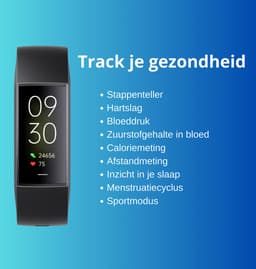 Kiraal Horizon - Stappenteller - Activity Tracker - Temperatuurmeter - Bloeddrukmeter - Hartslagmeter - Smartwatch - Horloge - Heren - Dames - Nederlandse Handleiding - Zilver — thumbnail 4