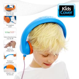 KidsCover Safe 'n Sound Kinder koptelefoon Blauw - Hoofdtelefoon met Volumebegrenzing - Bekend van school - Voor peuter & kind — thumbnail 1