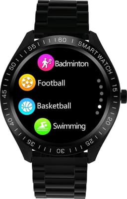 Belesy® POWER - Smartwatch Dames - Smartwatch Heren - Horloge - Stappenteller - 1.3 inch - 450+ wijzerplaten - Full Touch - Multi Sport - Hartslag - Calorieën - Saturatiemeter - Staal - Schakelband - Zwart - Moederdag — thumbnail 3