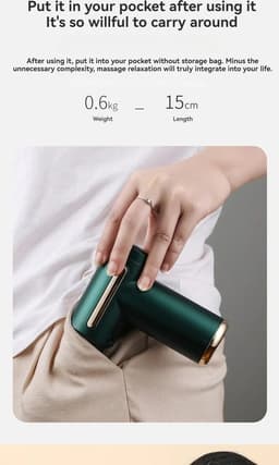 Luxe Massage gun met diverse hulpstukken voor de stramme spieren — thumbnail 3