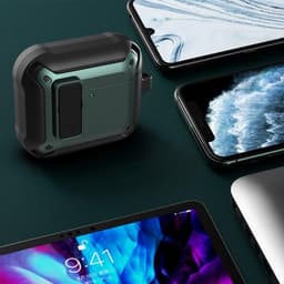 Telestore - Hoesje geschikte voor AirPods 4 - TPU hybride hoesje Beschermhoes - Shockproof AirPods 4 Cover - AirPods 4 Hoesje - Geschikt voor Apple Airpods 4 - goud /geel - hard en TPU cover — thumbnail 3