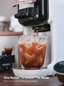 5 in 1 Koffiezetapparaat - Senseo - Meerdere Capsules - Koffiepadmachine - Koffiemachine - Cappuccino - Latte - Heet/Koud - 19B - 1450W - Wit — thumbnail 4
