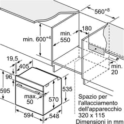 Bosch Serie 4 HBA534BS3 oven 71 l 3400 W Zwart, Roestvrijstaal — thumbnail 4