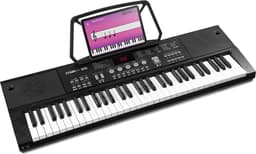 Keyboard Piano - MAX KB15 Keyboard met 61 toetsen - kinder piano - Met 70 demo songs — thumbnail 1