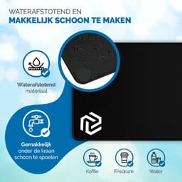 Plaine Muismat - Gaming Muismat - Antislip - Gestikte Randen - Waterafstotend - 26x21cm — thumbnail 4