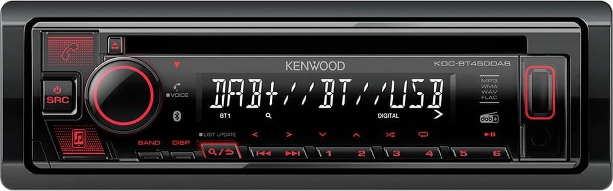 Kenwood KDC-BT450DAB - Bluetooth autoradio, DAB+, CD, USB — afbeelding 1