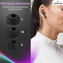 Soundvibe® - Earbuds Pro Zwart- Draadloos Met Noice Cancelling - Bluetooth Oordopjes - Noice Cancelling Hoofdtelefoon - Draadloze Oordopjes - Earbuds USB C - Wireless Earphones - Oortjes Draadloos — thumbnail 4