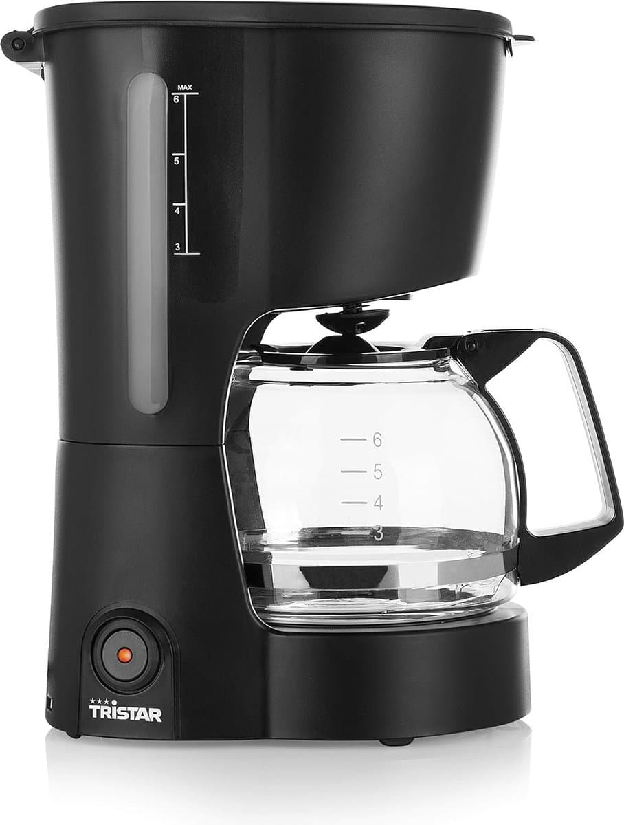 Koffiezetapparaat - 0,6L inhoud - Filter - Met warmhoud functie - druppelstop - Schakelt na 40 minuten automatisch uit - 600W - 230V - Energieklasse A tot G - Zwart - — afbeelding 1