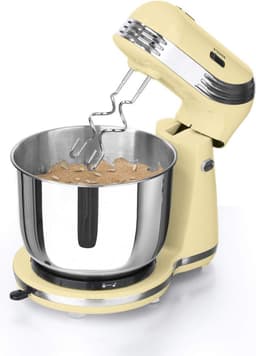 Deegmachine met Spatbescherming - Keukenmachine - Kneedmachine voor Zwaar Deeg - Geel — thumbnail 5