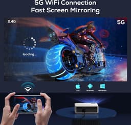 Equivera Mini Beamer - Draagbare Beamer - Beamer - Mini Beamer Projector - Projector - Mini Projector — thumbnail 4