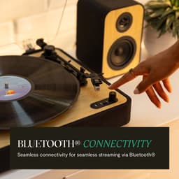 House of Marley Revolution Bluetooth Platenspeler met Passieve Boekenplank Speakers - LP Speler - Auto-stop - Ingebouwde Stofkap - Audio Technica Element - Vinyl - Gemaakt van Duurzame Materialen — thumbnail 2