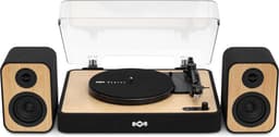House of Marley Revolution Bluetooth Platenspeler met Passieve Boekenplank Speakers - LP Speler - Auto-stop - Ingebouwde Stofkap - Audio Technica Element - Vinyl - Gemaakt van Duurzame Materialen — thumbnail 3