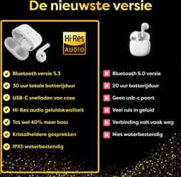 Phreeze TWS6 Go - Draadloze Oordopjes met Bluetooth 5.3 - Oortjes Draadloos - True Wireless EarBuds — thumbnail 5