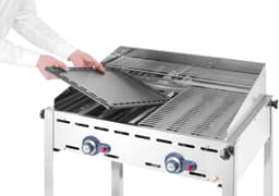 HENDI Windbestendige barbecue – 2 branders – roestvast staal – 11,6kW – 740x612x825 mm — thumbnail 5