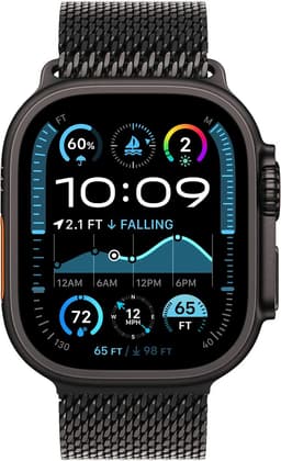 Apple Watch Ultra 2 GPS + Cellular 49mm Black Titanium Case with Black Titanium Milanese Loop - S — thumbnail 1
