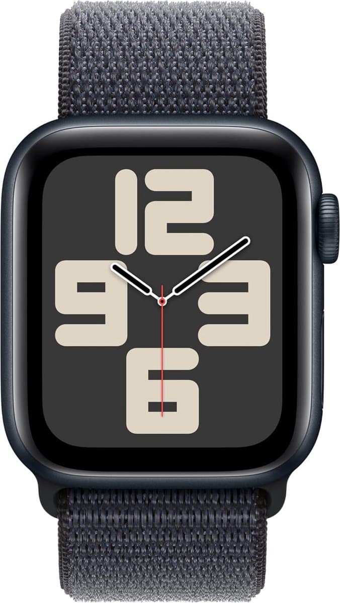 Apple Watch SE 2024 GPS + Cellular 40mm Midnight Aluminium Case with Ink Sport Loop — afbeelding 1