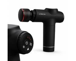 Reeva Massage Gun - Ember Pro - Thermo Massage - Warm & Koud - Incl. Draagtas en 5 Opzetstukken - Massage Apparaat - Massagegun - Massage Pistool - Zwart