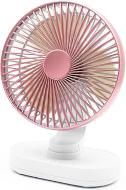 Tafelventilator Oplaadbaar – Stille Ventilator – 4 Snelheden – 90° Oscillatie – 4000 mAh - Roze — thumbnail 1
