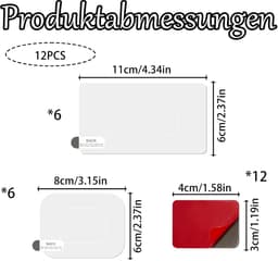 SnelShoppen - Dash Cam Zelfklevende Pads 12 Pack met Antistatische Film, Dubbelzijdige Hechtingspads voor Voorruit en Dashboard Dashcam Bevestigingsac — thumbnail 5