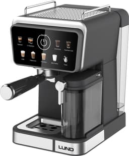 LUND 68502 9-in-1 Halfautomatische Espresso Espresso- & Capsulemachine – 20 Bar – Thermoblock – Automatische Melkopschuimer – Geschikt voor Gemalen Koffie & Nespresso® Capsules — thumbnail 3