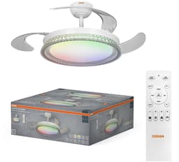 OSRAM led plafondventilator wit, 122 cm Ø, kleurtemperatuur instelbaar, 3000-6500 K, afstandsbediening, stil — thumbnail 1
