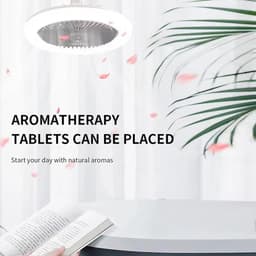 E27 plafondventilator met verlichting, 30W, met afstandsbediening, plat ontwerp, geschikt voor kleine ruimtes, slaapkamer. — thumbnail 4