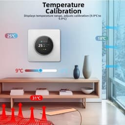 Slimme thermostaat - Verwarmingsregelaar - Comfort regelen - Afstandsbediening via app - 80x80mm - Wit — thumbnail 3
