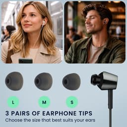 kwmobile 6x cover voor in-ear oortjes geschikt voor Sony WI-C300 / WI-C400 / MDR-XB55AP / MDR-EX155AP - Vervangende oordopjes van siliconen in grijs - 3 maten — thumbnail 3
