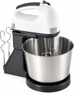 Keukenmixer Met Kom - Handmixer Tafelmodel - Bakken En Koken - 7 Snelheden - 2L Kom - Zilver — thumbnail 1