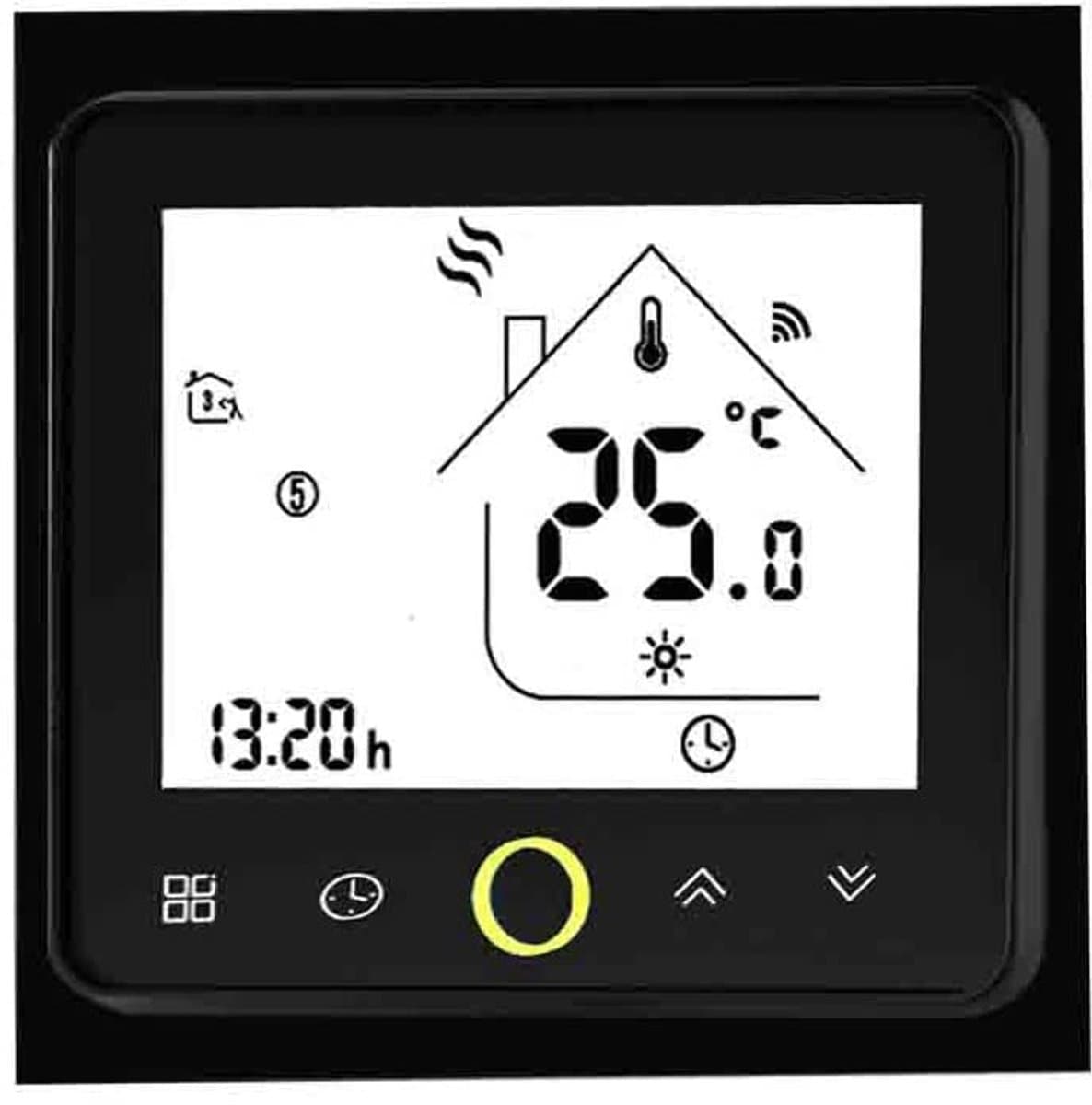 Slimme Thermostaat - Verwarming Regelaar - Energie Besparen - WIFI Spraakbesturing - 24V - Zwart — afbeelding 1
