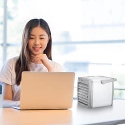 Airconditioner Mini Airconditioner Air Cooler Fan Desktop Fan Thuis - wit — thumbnail 2