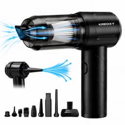 Kreoxy Kruimeldief Snoerloos – Handstofzuiger – Auto Stofzuiger – Sterke Zuigkracht – Air Duster – 9 Opzetstukken — thumbnail 1