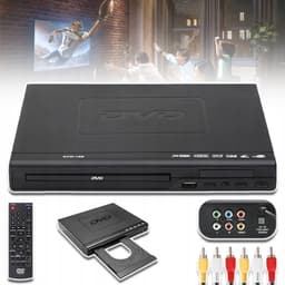 1080P DVD-Speler Met USB 3.0/2.0 En Afstandsbediening - Regiovrij Speelt DVD/CD/VCD Af Compact Ontwerp - Perfect Voor Een Filmavondje Op School in De Studentenkamer of Slaapkamer - Zwart — thumbnail 1