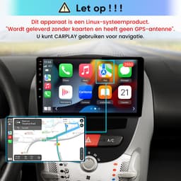 Cestovet LINUX Autoradio - Geschikt Voor Toyota Aygo/PEUGEOT 107/Citroen C1 2005-2014 - Draadloos Apple Carplay & Android Auto -FM RDS USB — thumbnail 5