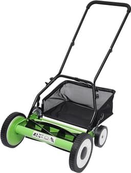 Handgrasmaaier - Tuinmaaier - Gazon Onderhoud - 9 Hoogteposities - 40 cm Maaibreedte - Groen — thumbnail 1