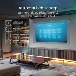 Mini projector - Full HD 1080p - 500 ANSI Lumen - met Google TV en Netflix - SnelShoppen — thumbnail 3