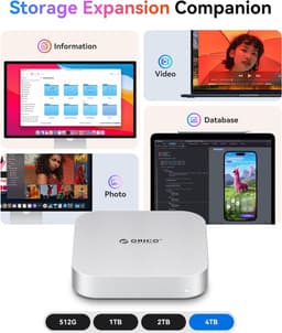 Externe SSD - Draagbare Opslag - Snelle Data Transfer - 40Gbps Snelheid - 512GB - Zilver — thumbnail 2