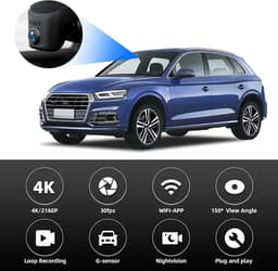 SnelShoppen - 4K Dashcam voor Porsche Cayenne en 911 - Autocamera 2160P 30 fps - Wifi Video G-sensor Loop-opname - OEM Audi-accessoires — thumbnail 2