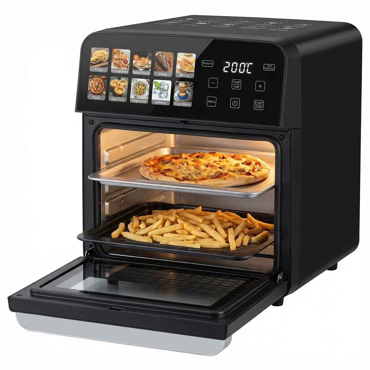 Casa Living Heteluchtfriteuse - 1800W - 10L Inhoud - 11 Automatische Programma's - 360° Heteluchtcirculatie - Touchscreen — afbeelding 1